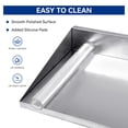 thumbnail image 6 of DEXTRUS 18" x 24" Stainless Steel Wall Shelf, 110 lbs Load Heavy Duty Commercial Wall Mount Shelving w/ Transparent Silicone Mat and Backsplash, 6 of 8
