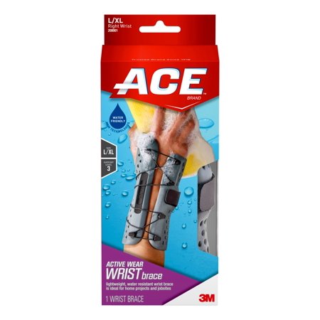 Ace Wrist Brace - ACE Brand Active Wear Wrist Brace, Large / Extra Large, Right Hand
