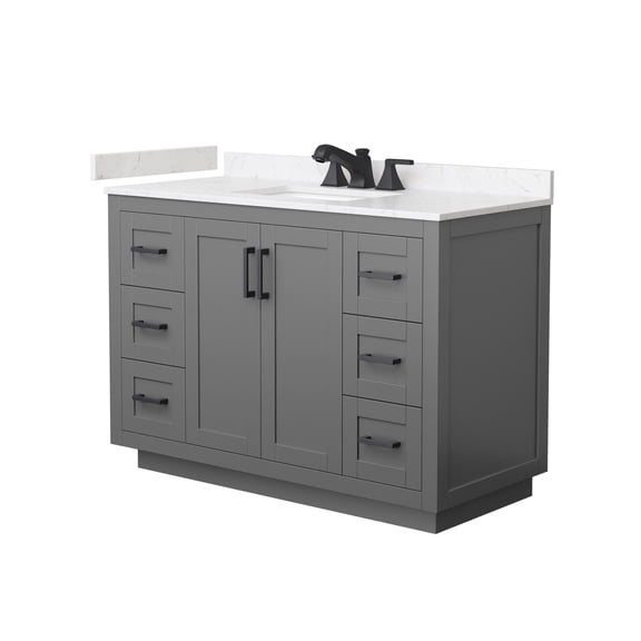 Wyndham Collection WCF292948SGBC2US3MXX Miranda 48" Free Standing Single Basin Vanity Set
