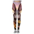 thumbnail image 4 of JAKANYQ Leggings For Women Colorful Bunny Print Casual Sports Yoga Pants Fashion Leggings Comfy Breathable, 4 of 5