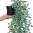 thumbnail image 4 of Washranp Artificial Hanging Plants,Plastic Fake Eucalyptus Vine Leaf Wall Hanging Potted Greenery Plants Outdoor Indoor Decor, 4 of 4