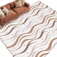 thumbnail image 6 of Brown Stripes Area Rug 6x9 Washable Rug Non Slip Minimalism Ombre Waves Abstract Textures Large Area Rug Soft Stainresistant Indoor Floor Carpet for Living Room Bedroom Home Office Dining Room, 6 of 8