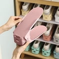 thumbnail image 5 of Leodye 1PCS Double-layer Integrated Plastic Shoe Rack, Simple Space Saving Design, Economical Household Shoe Holder for Entryway Storage -9.84x3.94 IN, 5 of 6