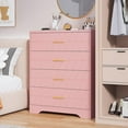 thumbnail image 2 of Huisuilinss 4 Drawer Dresser,Wood Dresser For Bedroom,Modern Chest Of Drawers With Gold Handles,Storage Cabinet,Large Nightstand For Bedside Closet Living Room Hallway, 2 of 9