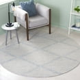 thumbnail image 2 of SAFAVIEH Montauk Bailey Geometric Cotton Area Rug, Light Blue, 8' x 8' Round, 2 of 8