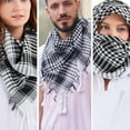 thumbnail image 4 of Yuanlong Womens Scarves Plaid Print Scarf With Fringe Classic Leisure Trendy Business Casual Wear Scarf, 4 of 7