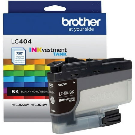 Brother INKvestment LC404BK Original Standard Yield Inkjet Ink Cartridge - Single Pack - Black - 1 Each - 750 Pages | Bundle of 5 Each