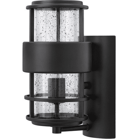 

Wall Sconces 1 Light With Satin Black Clear Seedy Aluminum Medium Base 12 inch 60 Watts