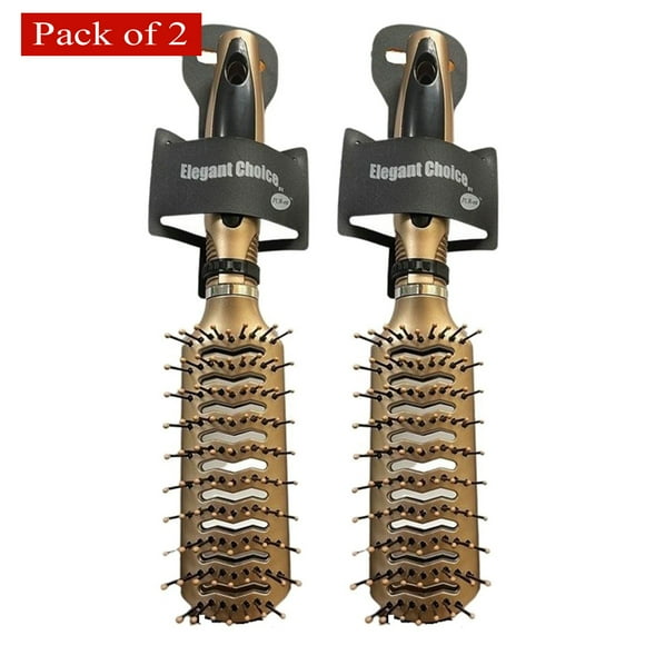 Elegant Choice Hair Brush for All Hair Types, S30085 (Pack of 2)