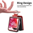 thumbnail image 3 of Allytechgroup for Motorola Razr 60 Ultra Wallet Case, PU Leather with Ring Holder Stand Cards Slots Support Magnetic Car Phone Mount Shockproof Wallet Case Cover for Razr ultra 2025, Red, 3 of 10