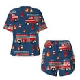 thumbnail image 5 of Picia Fire Truck 1 Pajamas Sets for Women Soft Short-Sleeved Pjs with Lounge Shorts Two Piece Sleepwear-Large, 5 of 9