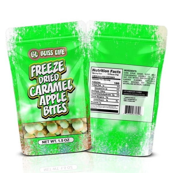 Bliss Life Freeze-Dried Candy Bites, Caramel Apple Flavor, 1-Count, 1.5 oz