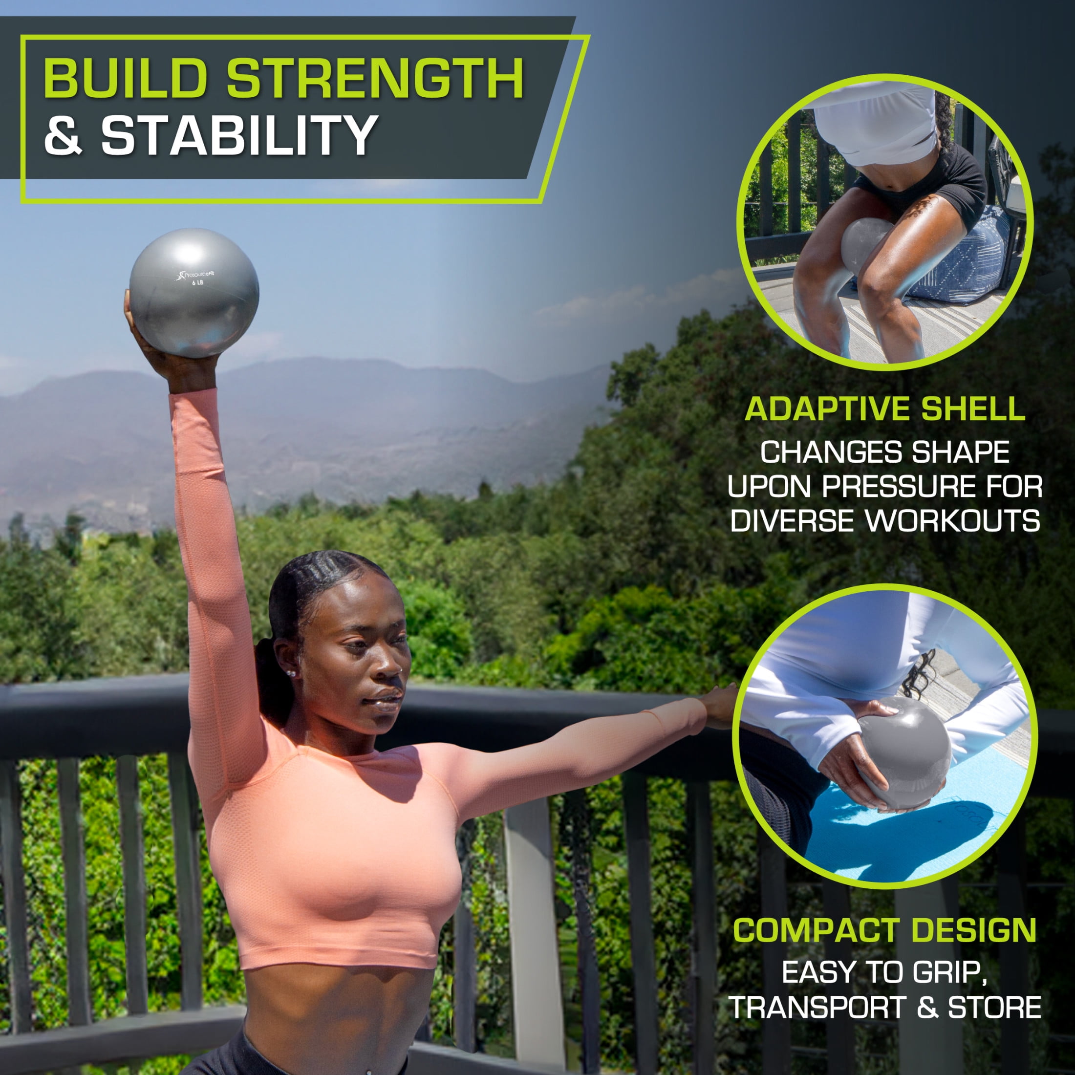 ProsourceFit Weighted Toning Exercise Hand Balls for Pilates & Yoga