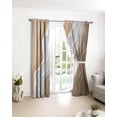 thumbnail image 4 of Fsddascl Brown Coastal Beach Blackout Curtains for Bedroom/Living Room, Thermal Insulated Kitchen Curtains, Retro Farmhouse Ocean Waves Striped Grommet Darkening Window Treatment Drapes 52"x72"x2, 4 of 8