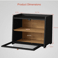 thumbnail image 2 of Black Bread Box for Kitchen Countertop, Large Bread Storage Container for Homemade Bread, Wood Farmhouse Breadbox Organizer for Kitchen Counter Corner, Cabinet, Pantry, Cupboard (Black), 2 of 4
