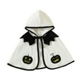 thumbnail image 3 of Runquan Cape à Capuche Citrouille pour Enfants Poncho Costume d'Halloween Châle Blanc, 3 of 8