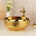 thumbnail image 2 of Golden Luxury Ceramic Wash Basin, 2 of 3