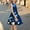 Blue, variant on SGFCWSX Girls Sleeveless Dress Casual A-Line Crew Neck Star Print Summer Dresses for Kids Blue Size 9-10 Years