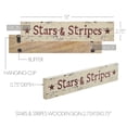 thumbnail image 6 of VHC Brands Stars & Stripes Wooden Sign 2.75x13, Independence Day Decor, Patriotic Text, Distressed Appearance Tropical Wood Sign, Rectangle Shape, Americana, Dark Creme, 6 of 6