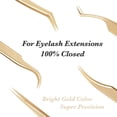 thumbnail image 4 of Seinew Pince à Épiler Extensions de Cils 1 PCS Pince à Épiler Pointue Courbée en Acier Inoxydable Fournitures de Précision Professionnelles Outils d'Application de Faux Cils pour Lash Tech, Débutant Artiste de Cils (Doré), 4 of 8
