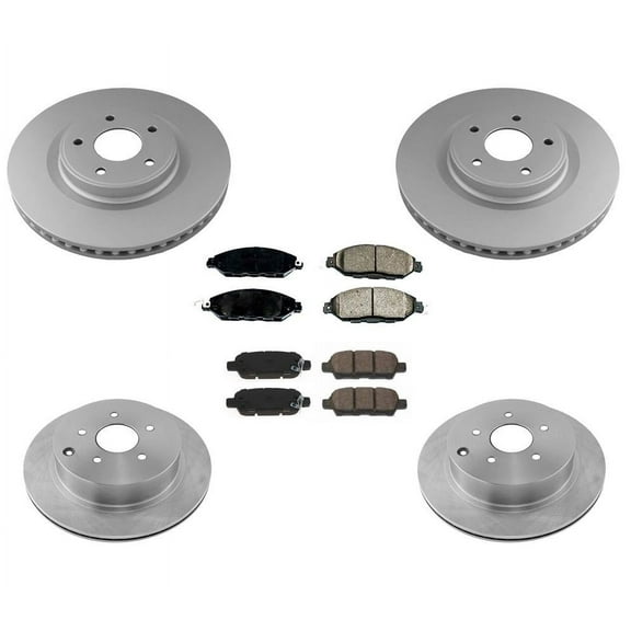 Front & Rear Disc Brake Rotors & Ceramic Brake Pads for NISSAN MURANO 6Pc 15-19