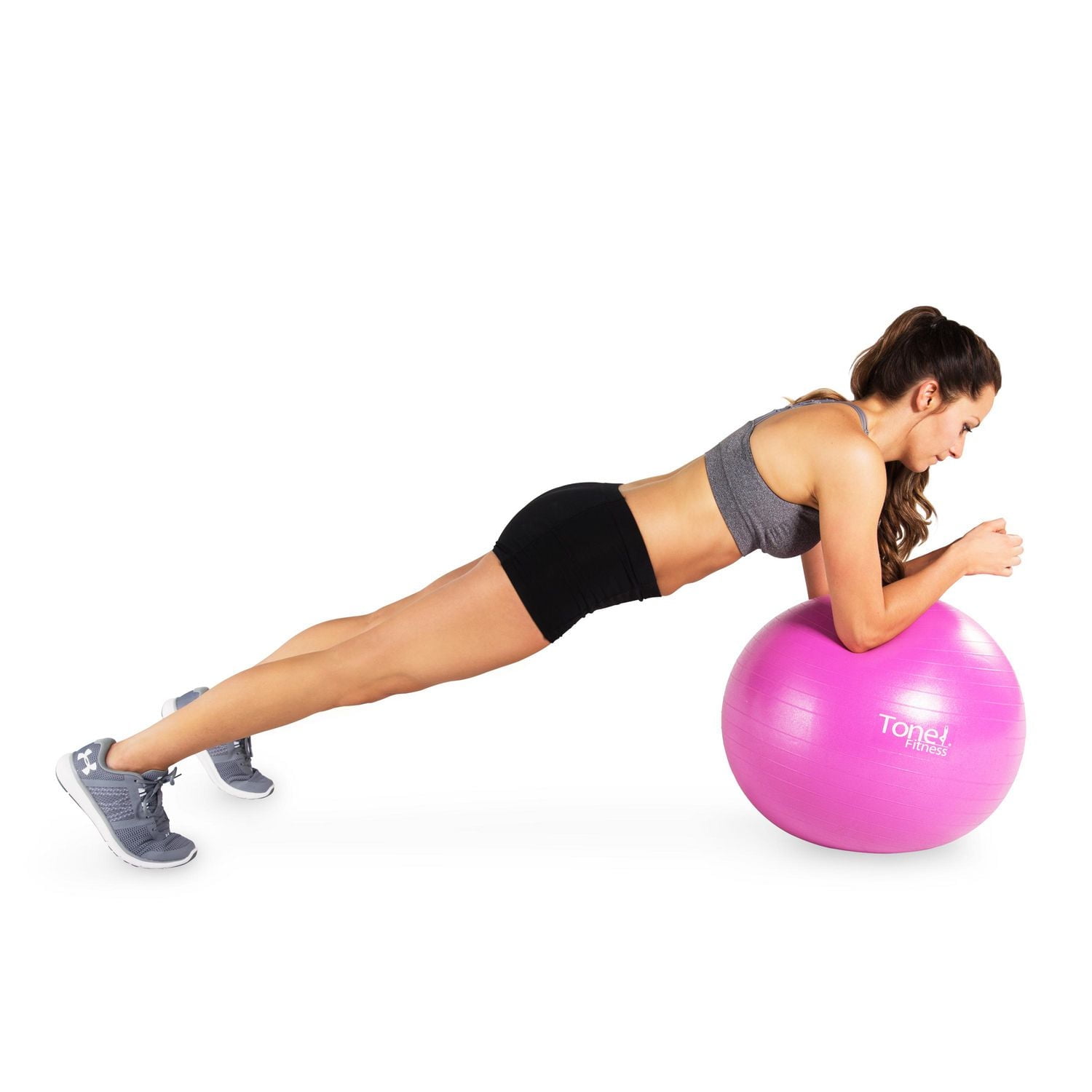 Tone Fitness Anti-burst Stability Ball, 55cm (Pink) or 65cm (Blue)