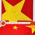 thumbnail image 5 of G128 - China Flag 3X5 ft Embroidered Stars Brass Grommets 210D Quality Polyester, 5 of 7