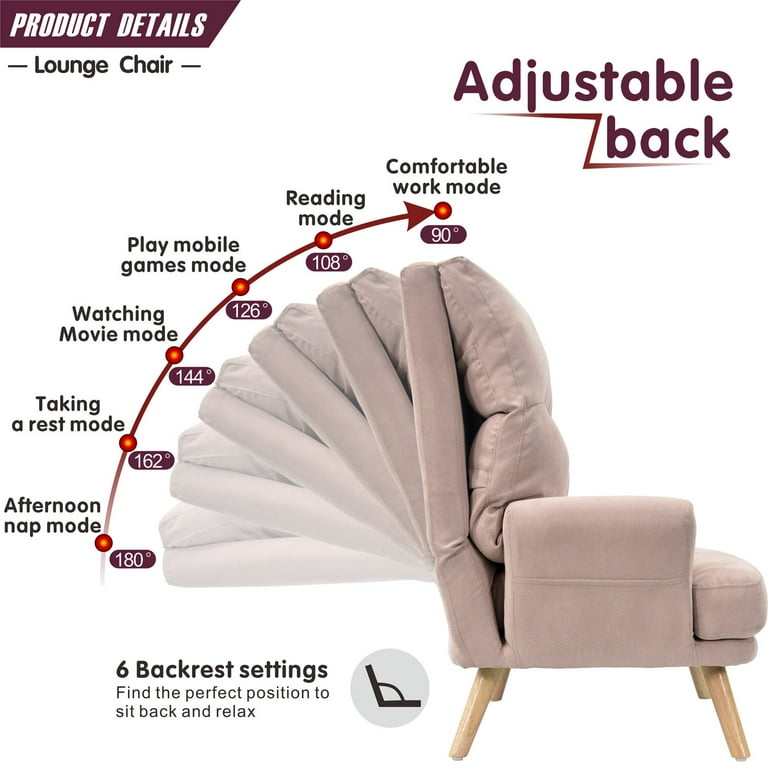 Melo adjustable lounge online chair and ottoman