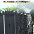 thumbnail image 4 of Alvantor 8 x 4 FT Outdoor Storage Shed Metal Garden Shed with Sliding Door and Window for Backyard, Garden, Black, 4 of 7