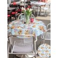 thumbnail image 5 of Round Outdoor Tablecloth With Umbrella Hole And Zipper– Bunny Eggs Easter Waterproof Patio Table Cover for Party, Picnic, Backyard, 60" Dia. , Blue Polka Dots Pattern, 5 of 8