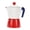 Blue and Red, variant on Xirurus Italian Coffee Maker 150ml 3 Cups Aluminum Single Valve Portable Stovetop Espresso Maker Pot for Cuban Cafe Home Brewing Camping Blue and Red