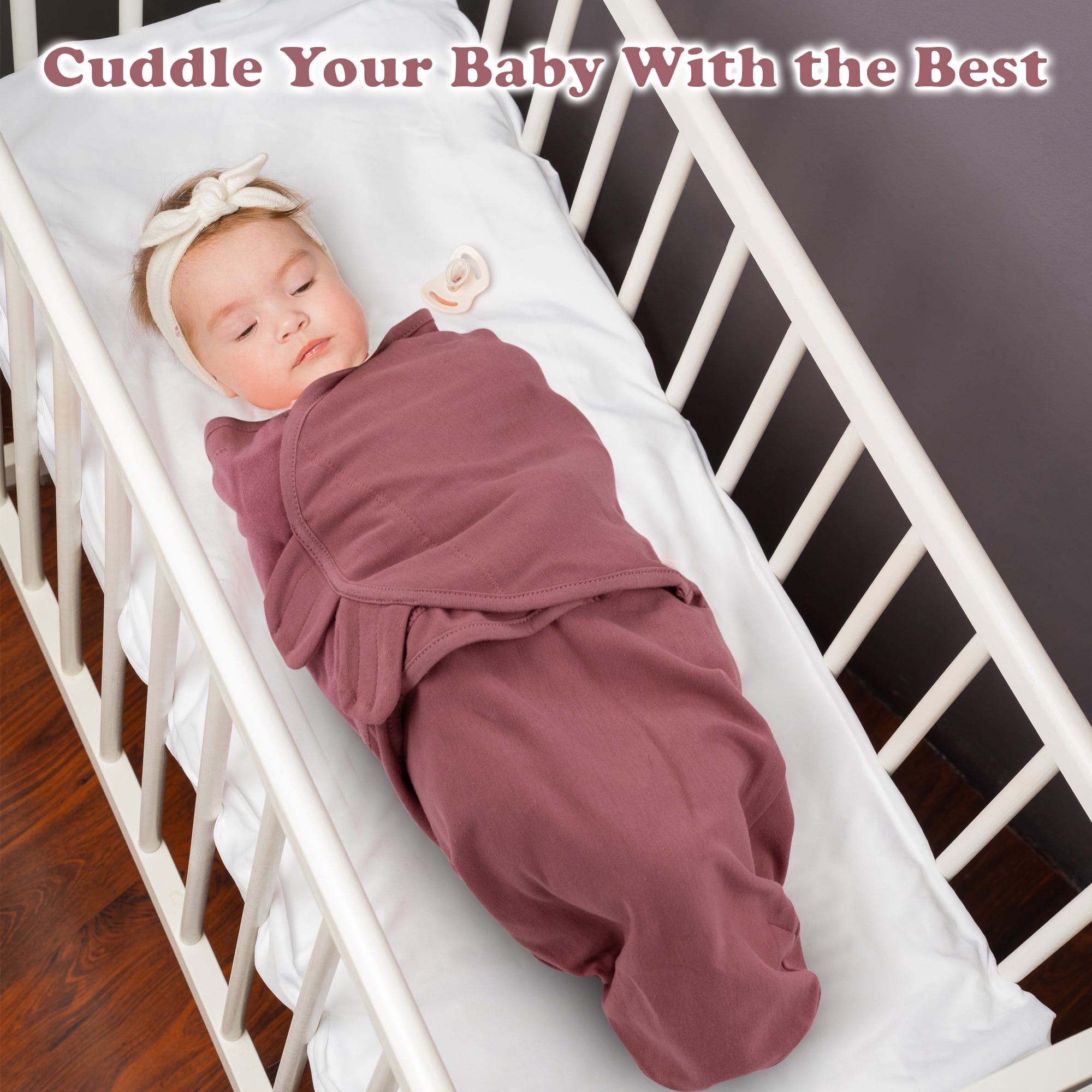 Bublo Baby Swaddles for Newborns - 3 Pack Organic Baby Swaddles for 0-3 Months - Baby Swaddle Sleep Sack - Infant Sleeping Swaddle sack – Adjustable Swaddle Blanket Wrap Girl