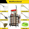 thumbnail image 6 of 3 Tier Garden Tool Organizer, Garage Storage and Organization, Metal Yard Tools Storage up to 78 Tools, Heavy Duty Garden Tool Organizer for Garage, Yard, Patio, Shed, Indoors and Outdoors, Black, 6 of 9