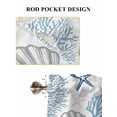 thumbnail image 7 of Navy Blue Gray Coastal Living Room Curtains 72 Inches length, Summer Beach Coral Shell Ocean Window Treatment Curtain Drapes, Light Filtering Drapes for Bedroom Laundry Room, 52"x72", 2 Panels, 7 of 7