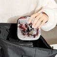 thumbnail image 6 of Sanitary Napkin Storage Bag for Girls Women, Portable First Period Pads Bag Tampons Holder Girls Travel Makeup Bag, Large Capacity Skull Floral Mushroom, 6 of 6