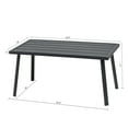 thumbnail image 5 of C-Hopetree Small Metal Outdoor Coffee Side Table for Outside Patio, Rectangle, Black, 5 of 8