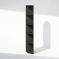 thumbnail image 4 of Furinno Basic 5-Tier Corner Multipurpose Standing Shelf, Espresso, 4 of 6