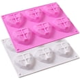 thumbnail image 5 of LNGOOR 2 Pack Small Diamond Breakable Heart Silicone Mold for Chocolate, Silicone Cupcake Mold Oven Safe Chocolate Mousse Dessert Baking Pan, Bottom Balance Reinforcement, 5 of 7