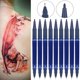 thumbnail image 5 of 10 Uds. Rotulador de piel de posicionamiento de perforación de tatuaje de doble extremo herramienta de tatuaje (azul), 5 of 8