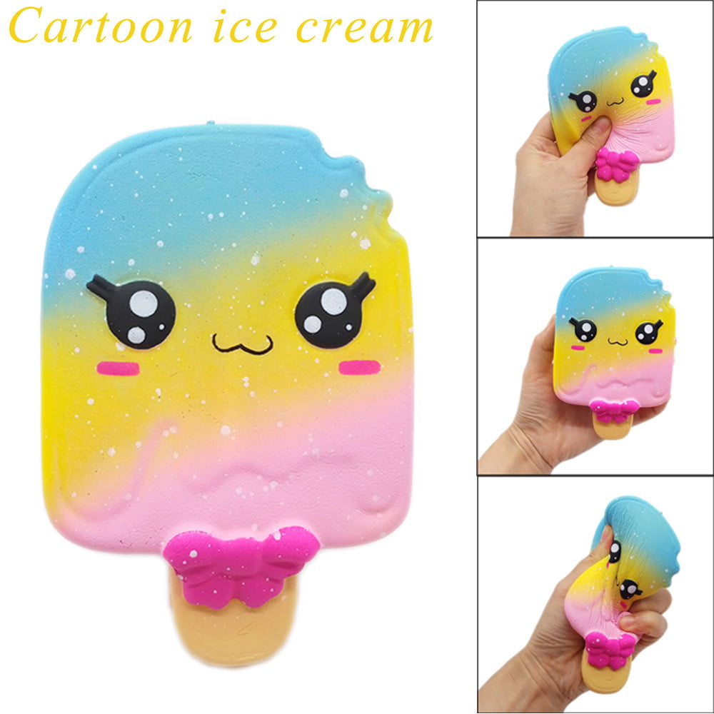 Digood Squishies Toy Kawaii Cartoon Galaxy Fruit Squishy Slow Rising Cream Scented Stress Reliever Toy 