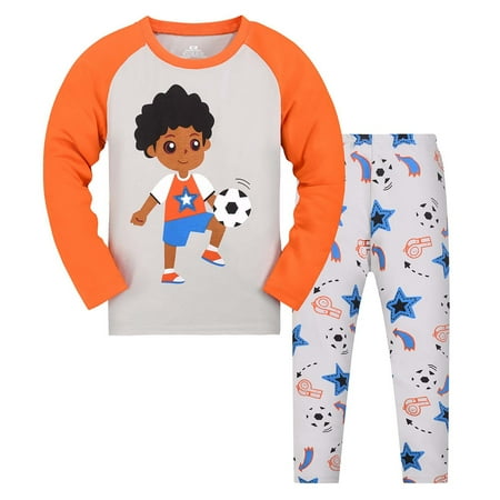 

Boy Outfits Toddler Kids Baby Boys Girls Pajamas Cartoon Cute Personality Print Long Sleeve Top Trousers Outfits Set Toddler Boy Outfits(Size:3-4 Years)