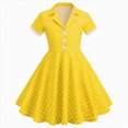 thumbnail image 1 of Gubotare Robe d'Été pour Fille Robe d'Été pour Fille à Volants Taille Haute Froncée Cœur Ligne A Robe de Printemps Taille 9-10 (Jaune, 9-10 Ans), 1 of 9