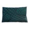 thumbnail image 1 of Ahgly Company Patterned Outdoor Rectangular Deep Teal Green Lumbar Throw Pillow, 13 inch by 19 inch, 1 of 5