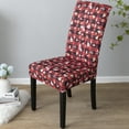 thumbnail image 3 of DYstyle 1-8 Pcs Christmas Santa Elk Stretch Banquet Chair Cover Party Decor Dining Room Seat Cover Chair Slipcover, 3 of 5