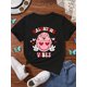 thumbnail image 2 of Chicfull Girls' Valentine's Day Love Heart Print T-Shirt - Casual & Stylish, Breathable - Perfect for Spring/Summer, 2 of 6