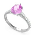 thumbnail image 2 of 2.30 Carat Natural Diamond Pink Sapphire Gemstone Luxurious Engagement Ring for Ladies Solid 18K White Gold Size 5.5 by Diamond-Capitals, 2 of 8