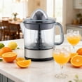 thumbnail image 2 of Presse-agrumes Électrique 24oz Presse-Agrumes Orange Citron Presseur Activé par la Pression Rendement Élevé Grand Volume Contrôle de Pulpe Réglable Compatible Lave-Vaisselle Noir Argent, 2 of 7