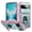 Green&Pink, variant on For Google Pixel 11 Pro XL Case, Slide Camera Cover Protective, 360° Rotating Ring Kickstand Shockproof Heavy‑Duty Phone Case,Pink