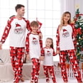 thumbnail image 4 of Matching Christmas Pajamas Soft Festival Party Sleepwear Lounge Set with Letter and Plaid Printed Red-2(Dad) M, 4 of 6