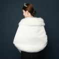thumbnail image 2 of Miangastore Robe de Mariée Châle Vêtements Toast Châle Mariée Cappa Épaule en Peluche (Blanc), 2 of 8